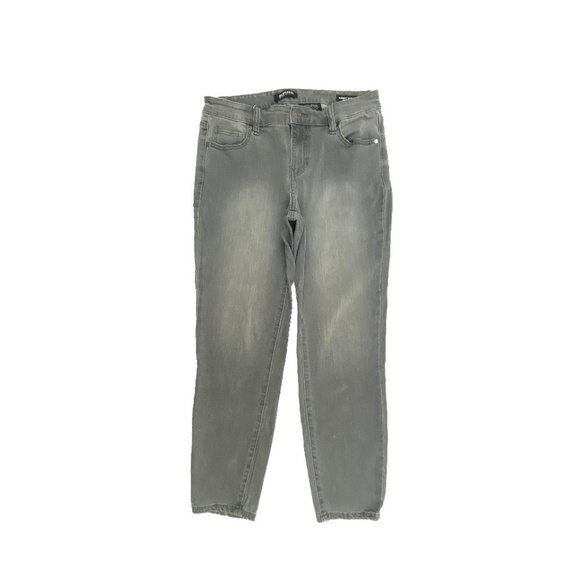 Buffalo David Button Aubrey Mid Rise Super Soft Capri Women's size 8 Gray Jeans - Picture 1 of 3